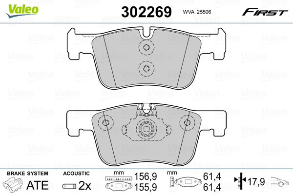 Remblokset Valeo 302269