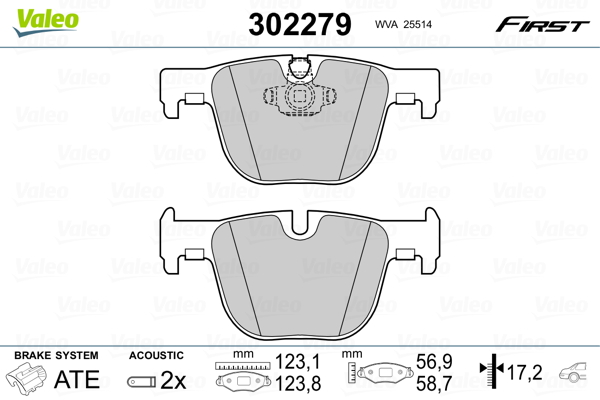 Remblokset Valeo 302279