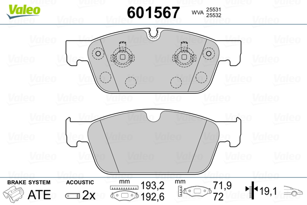 Remblokset Valeo 601567