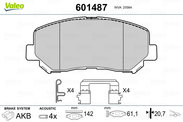 Remblokset Valeo 601487