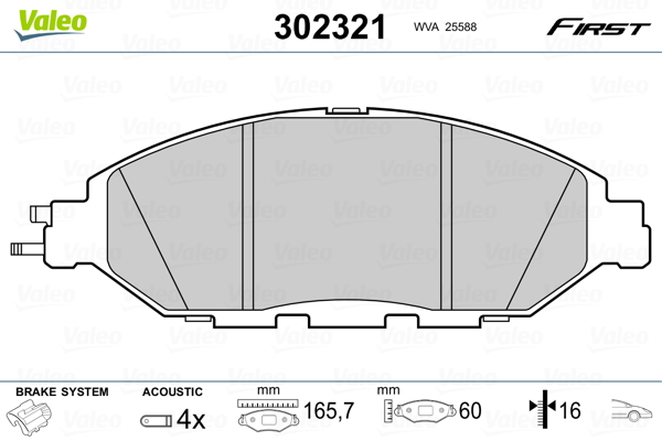 Remblokset Valeo 302321