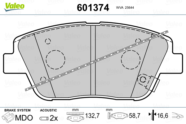 Remblokset Valeo 601374