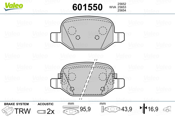 Remblokset Valeo 601550
