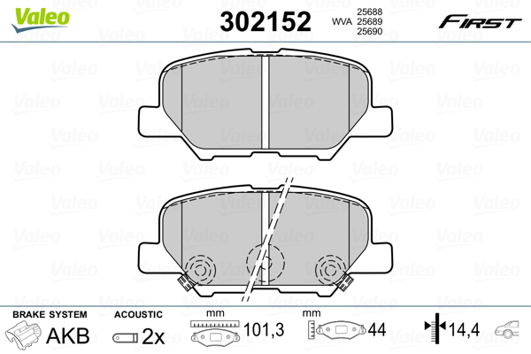 Remblokset Valeo 302152