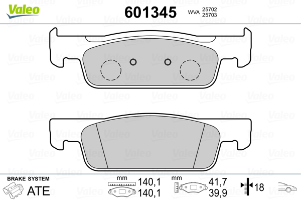 Remblokset Valeo 601345