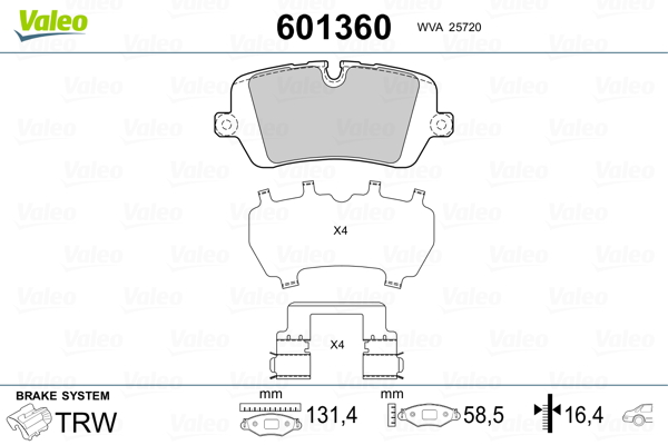 Remblokset Valeo 601360
