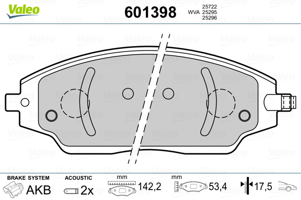 Remblokset Valeo 601398