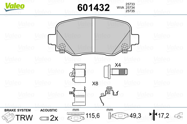 Remblokset Valeo 601432