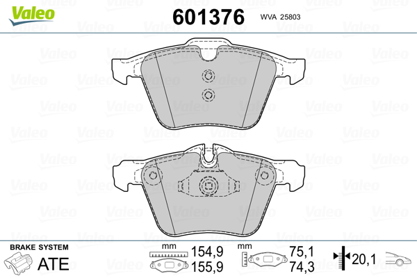 Remblokset Valeo 601376