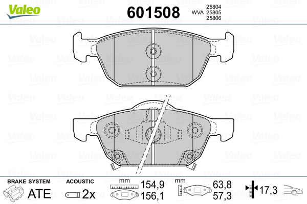 Remblokset Valeo 601508