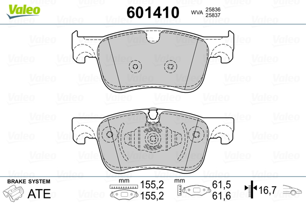 Remblokset Valeo 601410