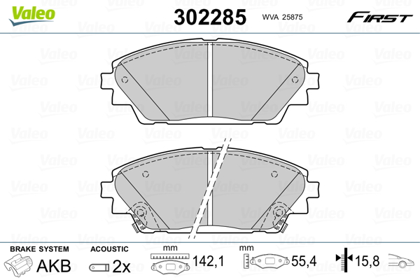 Remblokset Valeo 302285