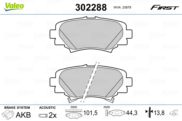 Remblokset Valeo 302288