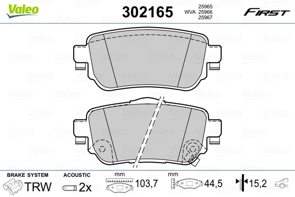 Remblokset Valeo 302165