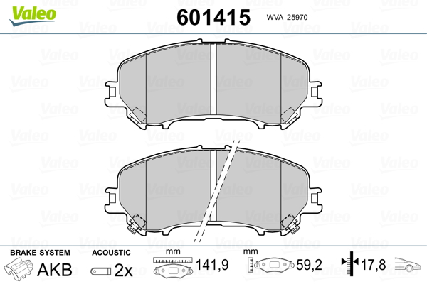 Remblokset Valeo 601415