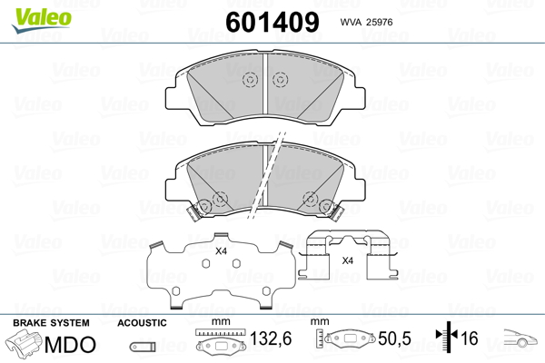 Remblokset Valeo 601409