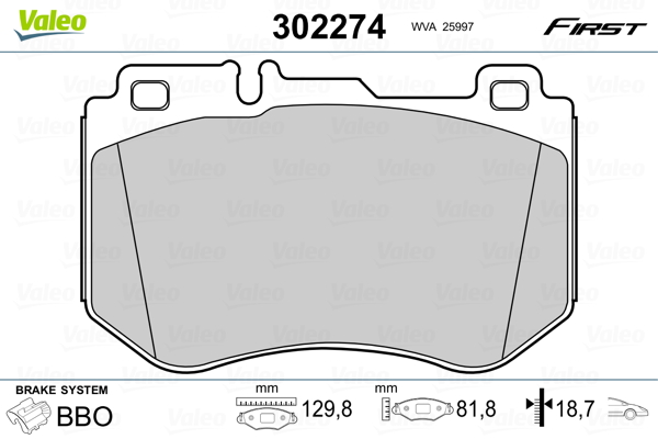Remblokset Valeo 302274