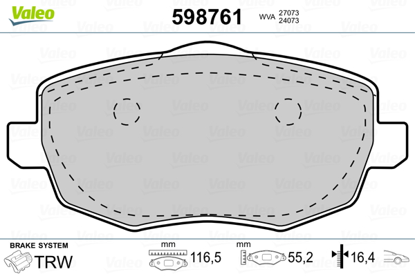 Remblokset Valeo 598761