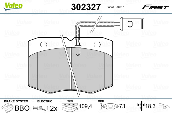 Remblokset Valeo 302327