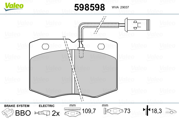 Remblokset Valeo 598598