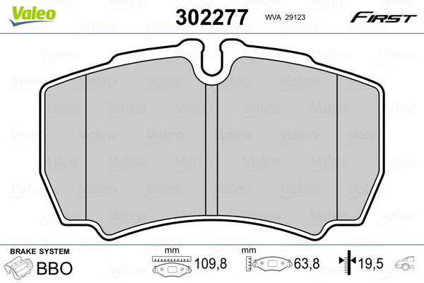 Remblokset Valeo 302277