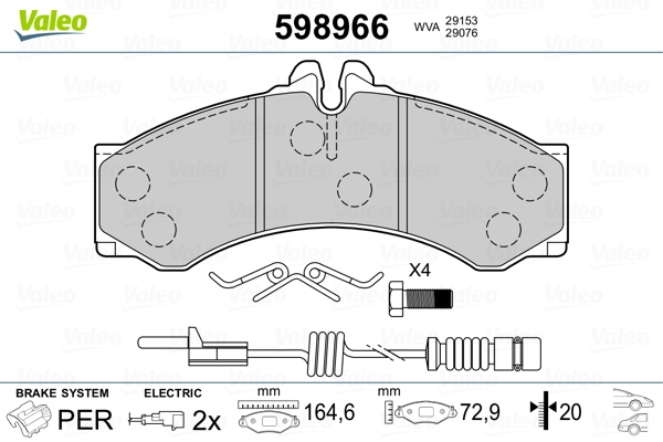 Remblokset Valeo 598966