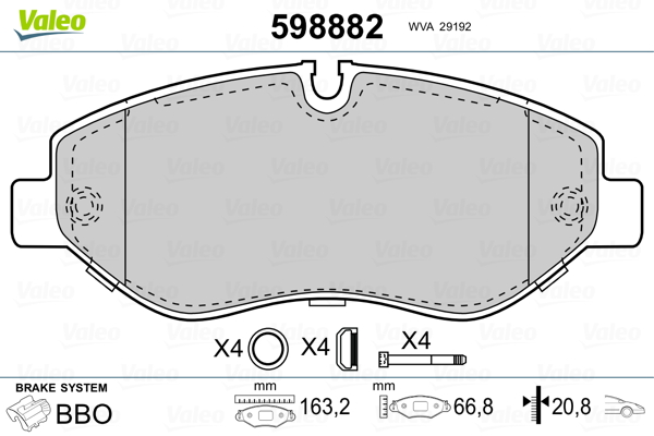 Remblokset Valeo 598882