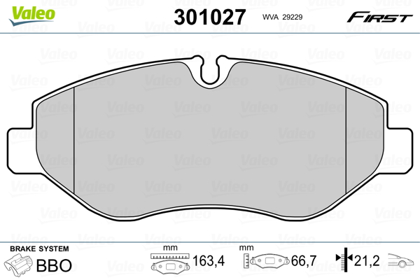 Remblokset Valeo 301027