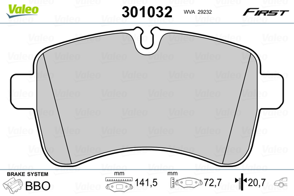 Remblokset Valeo 301032