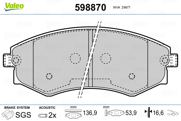 Remblokset Valeo 598870