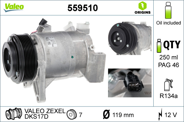 Airco compressor Valeo 559510