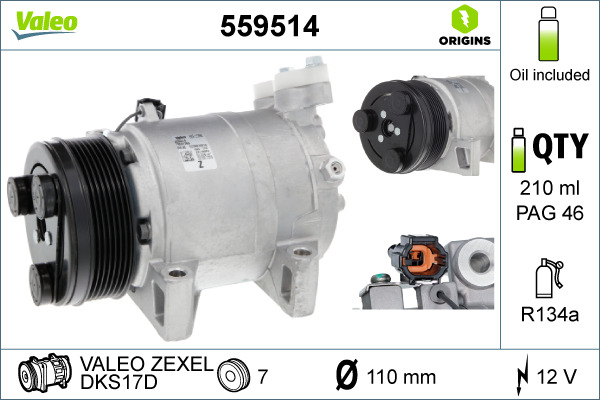 Airco compressor Valeo 559514