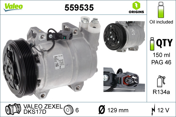 Airco compressor Valeo 559535