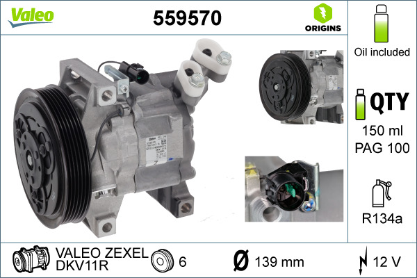 Airco compressor Valeo 559570