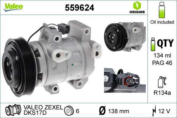 Airco compressor Valeo 559624