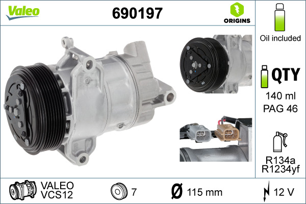 Airco compressor Valeo 690197