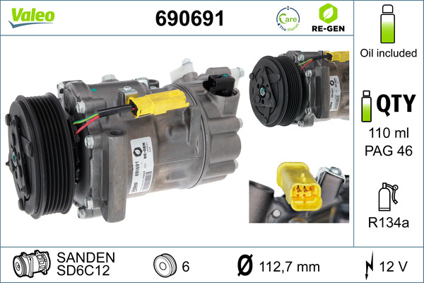 Airco compressor Valeo 690691