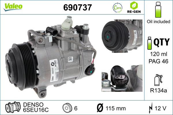 Airco compressor Valeo 690737