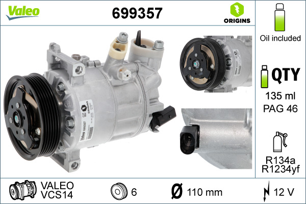 Airco compressor Valeo 699357