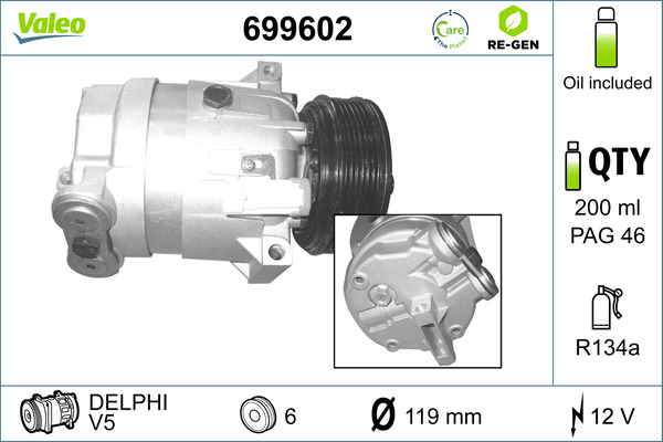 Airco compressor Valeo 699602