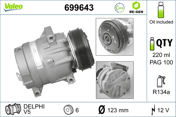 Airco compressor Valeo 699643