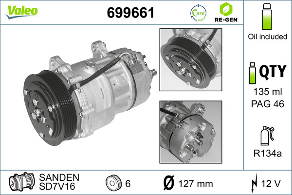 Airco compressor Valeo 699661