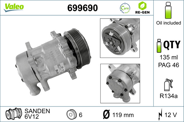 Airco compressor Valeo 699690