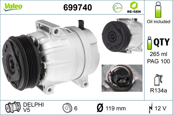 Airco compressor Valeo 699740