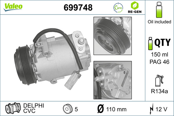 Airco compressor Valeo 699748