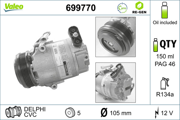 Airco compressor Valeo 699770