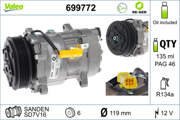 Airco compressor Valeo 699772