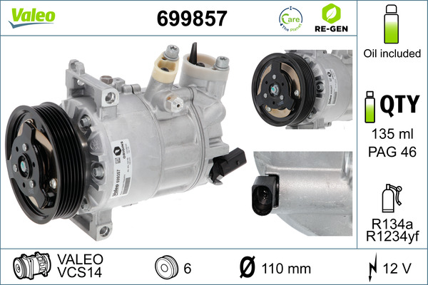 Airco compressor Valeo 699857