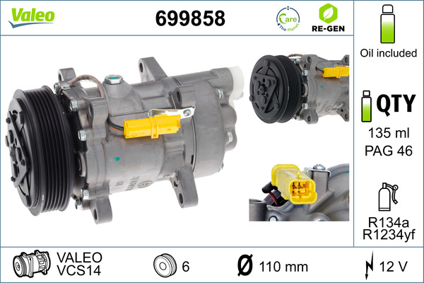 Airco compressor Valeo 699858