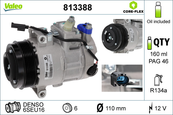 Airco compressor Valeo 813388